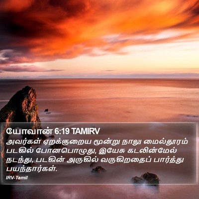 யோவான் 6:19 TAMIRV Bible Verse Image