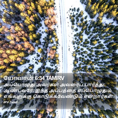 யோவான் 6:34 TAMIRV Bible Verse Image