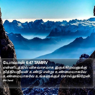 யோவான் 6:47 TAMIRV Bible Verse Image