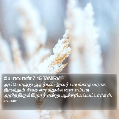யோவான் 7:15 TAMIRV Bible Verse Image