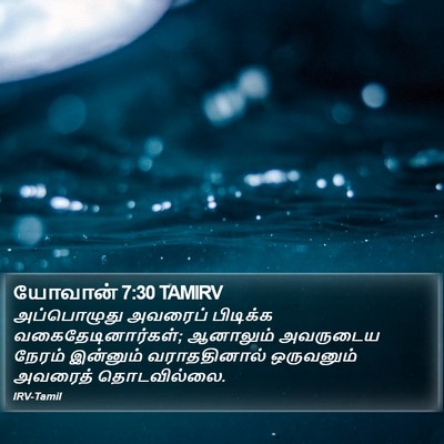 யோவான் 7:30 TAMIRV Bible Verse Image