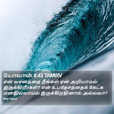 யோவான் 8:43 TAMIRV Bible Verse Image
