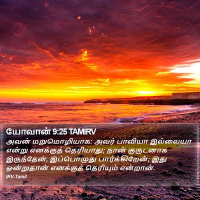 யோவான் 9:25 TAMIRV Bible Verse Image