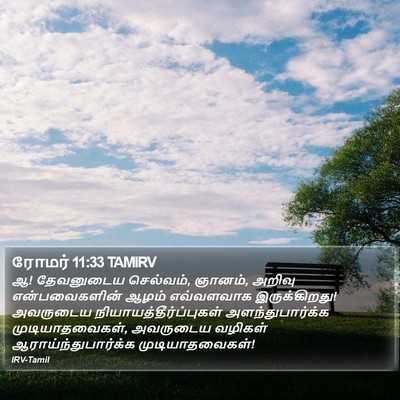 ரோமர் 11:33 TAMIRV Bible Verse Image