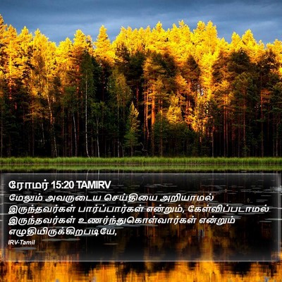 ரோமர் 15:20 TAMIRV Bible Verse Image