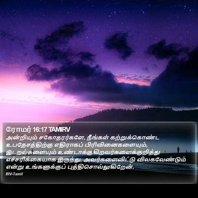 ரோமர் 16:17 TAMIRV Bible Verse Image
