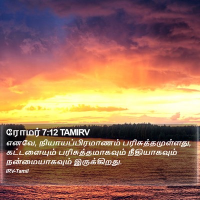 ரோமர் 7:12 TAMIRV Bible Verse Image