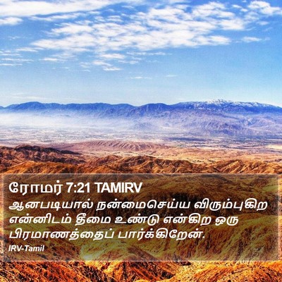 ரோமர் 7:21 TAMIRV Bible Verse Image