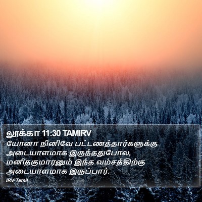 லூக்கா 11:30 TAMIRV Bible Verse Image