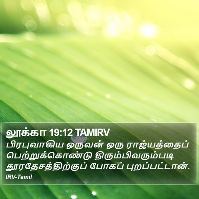 லூக்கா 19:12 TAMIRV Bible Verse Image