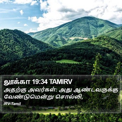லூக்கா 19:34 TAMIRV Bible Verse Image