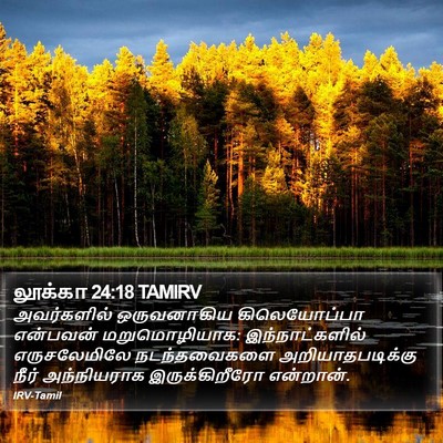 லூக்கா 24:18 TAMIRV Bible Verse Image