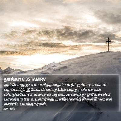 லூக்கா 8:35 TAMIRV Bible Verse Image