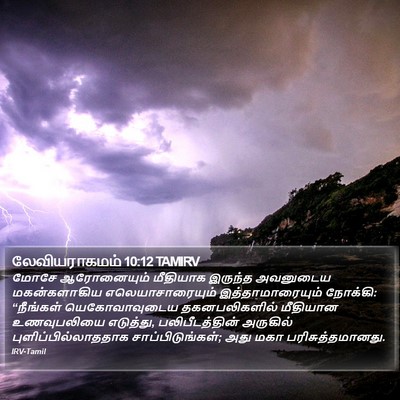 லேவியராகமம் 10:12 TAMIRV Bible Verse Image