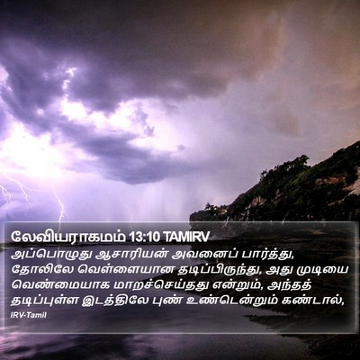 லேவியராகமம் 13:10 TAMIRV Bible Verse Image