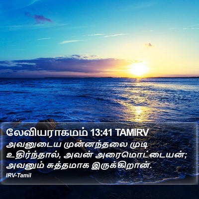 லேவியராகமம் 13:41 TAMIRV Bible Verse Image