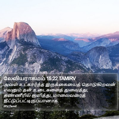 லேவியராகமம் 15:22 TAMIRV Bible Verse Image