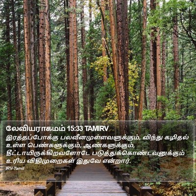 லேவியராகமம் 15:33 TAMIRV Bible Verse Image