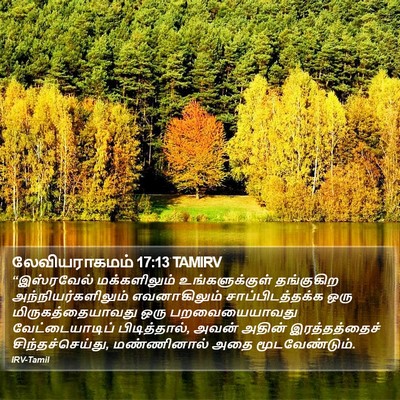 லேவியராகமம் 17:13 TAMIRV Bible Verse Image