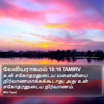 லேவியராகமம் 18:16 TAMIRV Bible Verse Image
