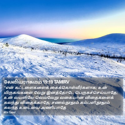 லேவியராகமம் 19:19 TAMIRV Bible Verse Image