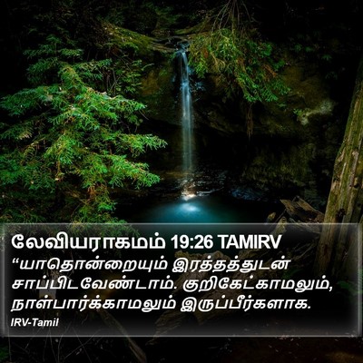 லேவியராகமம் 19:26 TAMIRV Bible Verse Image