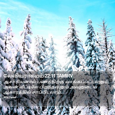 லேவியராகமம் 22:11 TAMIRV Bible Verse Image