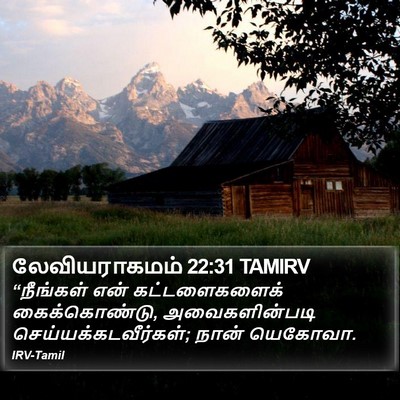 லேவியராகமம் 22:31 TAMIRV Bible Verse Image