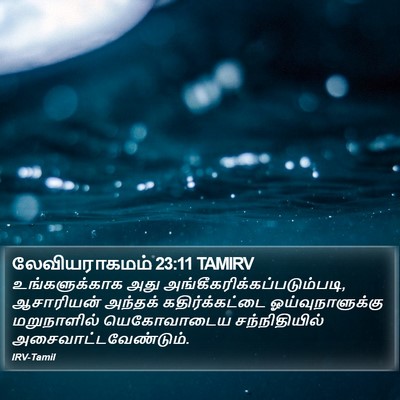 லேவியராகமம் 23:11 TAMIRV Bible Verse Image