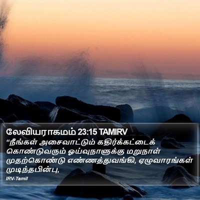 லேவியராகமம் 23:15 TAMIRV Bible Verse Image