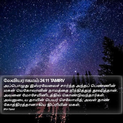 லேவியராகமம் 24:11 TAMIRV Bible Verse Image