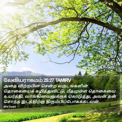 லேவியராகமம் 25:27 TAMIRV Bible Verse Image