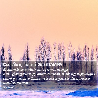 லேவியராகமம் 25:36 TAMIRV Bible Verse Image