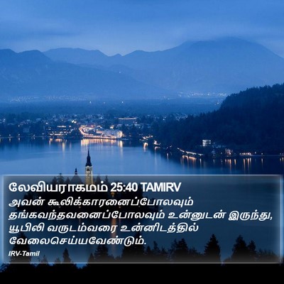 லேவியராகமம் 25:40 TAMIRV Bible Verse Image