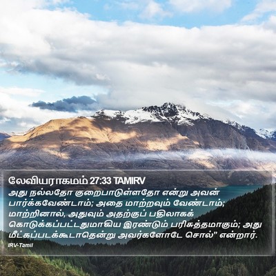 லேவியராகமம் 27:33 TAMIRV Bible Verse Image
