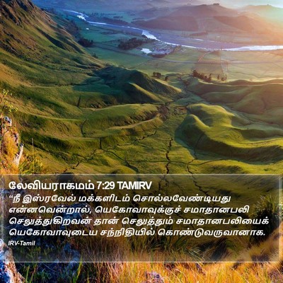 லேவியராகமம் 7:29 TAMIRV Bible Verse Image