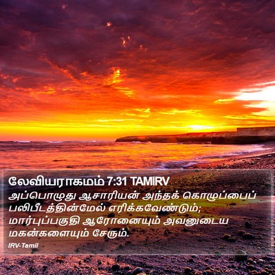 லேவியராகமம் 7:31 TAMIRV Bible Verse Image