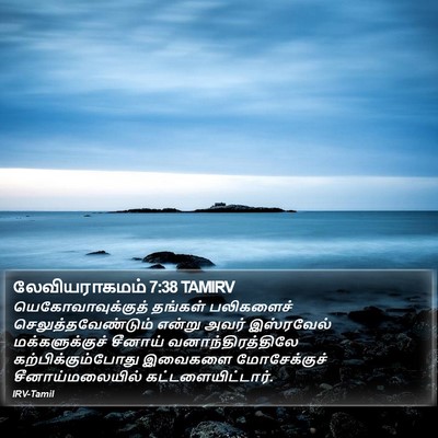 லேவியராகமம் 7:38 TAMIRV Bible Verse Image