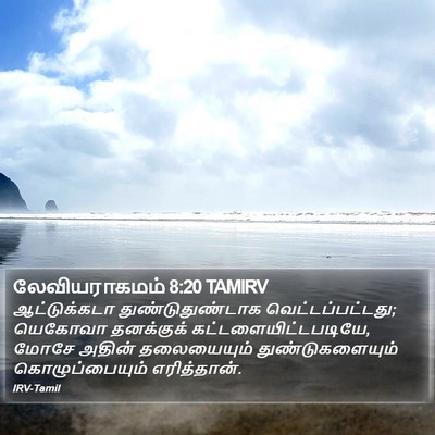 லேவியராகமம் 8:20 TAMIRV Bible Verse Image