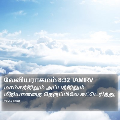 லேவியராகமம் 8:32 TAMIRV Bible Verse Image
