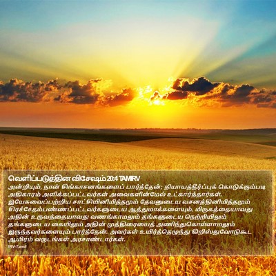 வெளிப்படுத்தின விசேஷம் 20:4 TAMIRV Bible Verse Image