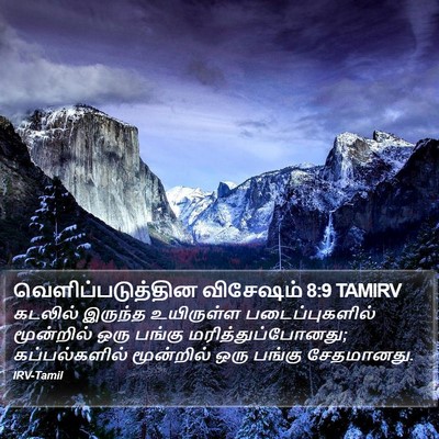 வெளிப்படுத்தின விசேஷம் 8:9 TAMIRV Bible Verse Image