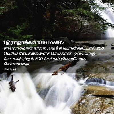 Picture 02 - 1 இராஜாக்கள் 10:16 TAMIRV - சாலொமோன் ராஜா, - Bible Verse Picture