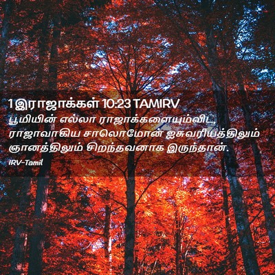 Picture 02 - 1 இராஜாக்கள் 10:23 TAMIRV - பூமியின் எல்லா - Bible Verse Picture