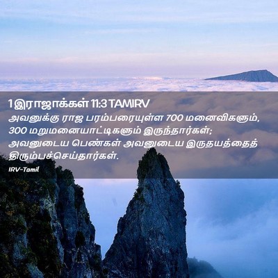 Picture 02 - 1 இராஜாக்கள் 11:3 TAMIRV - அவனுக்கு ராஜ - Bible Verse Picture