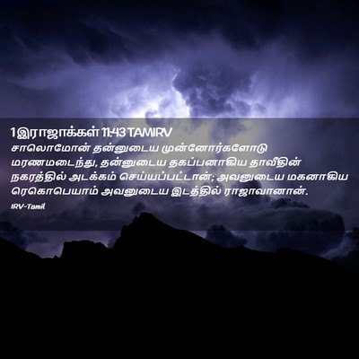 Picture 02 - 1 இராஜாக்கள் 11:43 TAMIRV - சாலொமோன் தன்னுடைய - Bible Verse Picture
