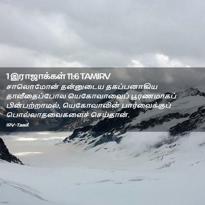 Picture 02 - 1 இராஜாக்கள் 11:6 TAMIRV - சாலொமோன் தன்னுடைய - Bible Verse Picture
