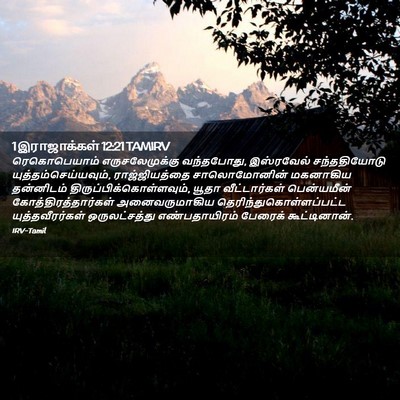 Picture 02 - 1 இராஜாக்கள் 12:21 TAMIRV - ரெகொபெயாம் - Bible Verse Picture