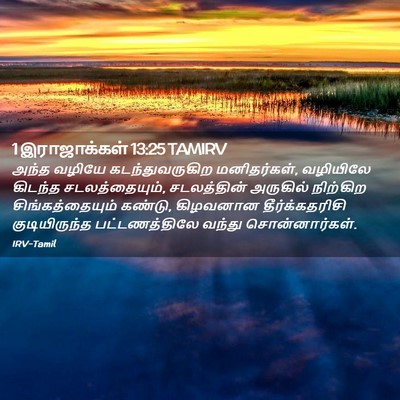 Picture 02 - 1 இராஜாக்கள் 13:25 TAMIRV - அந்த வழியே - Bible Verse Picture