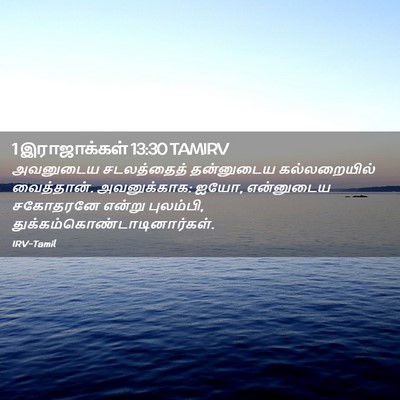 Picture 02 - 1 இராஜாக்கள் 13:30 TAMIRV - அவனுடைய சடலத்தைத் - Bible Verse Picture